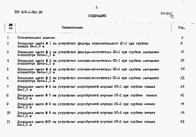 Состав альбома. Типовой проект 820-1-081.88Альбом 2  Сметы     