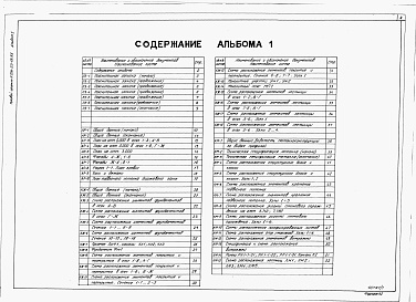 Состав альбома. Типовой проект У.226-23-19.95Альбом 1 Пояснительная записка. Архитектурные решения. Конструкции железобетонные. Конструкции металлические