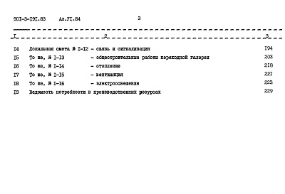 Состав альбома. Типовой проект 901-3-191.83Альбом 6 Сметы.  