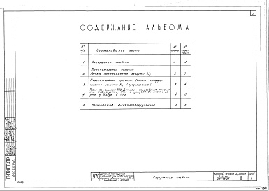 Состав альбома. Типовой проект 264-15-21Альбом 6 Вариант двойного использования 1-го этажа (6-3-206)