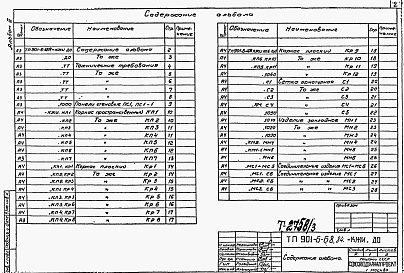 Состав альбома. Типовой проект 901-6-69.84Альбом 3 Строительные изделия (из тп 901-6-68.84)