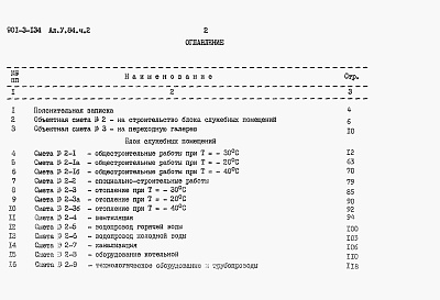 Состав альбома. Типовой проект 901-3-134Альбом 5 Часть 2 Сметы. Блок служебных помещений с насосной станцией II подъема