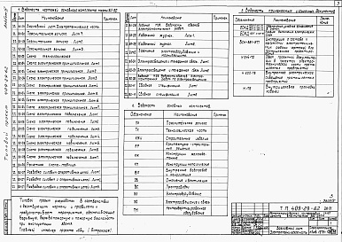 Состав альбома. Типовой проект 409-29-62Альбом 4 Электротехническая часть     