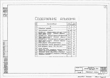 Состав альбома. Типовой проект 4-18-839Альбом 1 Строительная часть и оборудование (для площадки без грунтовых вод)