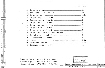 Состав альбома. Шифр 5РС 17-06Альбом 1 Рабочие чертежи