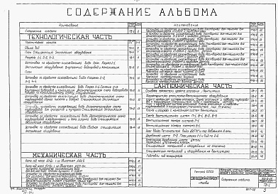 Состав альбома. Типовой проект 901-2-16Альбом 2 Технологическая, сантехническая и механическая части