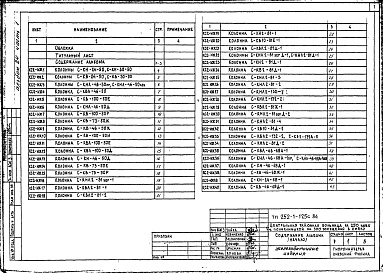 Состав альбома. Типовой проект 252-1-125с.84Альбом 24 Изделия железобетонные, деревянные, металлические Части 1, 2, 3, 4