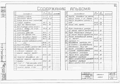 Состав альбома. Типовой проект 901-4-15Альбом 2 Строительная часть и оборудование (для площадок с грунтовыми водами)