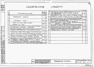Состав альбома. Типовой проект 902-1-44Альбом 5 Архитектурно-строительная часть (глубина заложения подводящего коллектора 7,0 м). Подземная часть