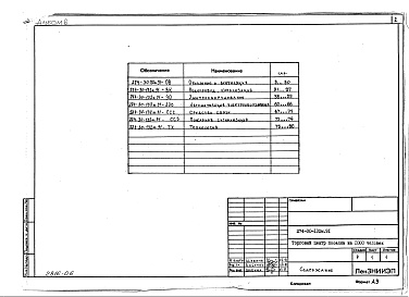Состав альбома. Типовой проект 274-30-132м.91Альбом 6 Спецификации оборудования