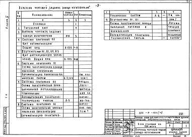 Состав альбома. Типовой проект 224-9-141Альбом 4 Чертежи-задания заводу-изготовителю на электрооборудование и автоматику     