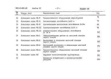 Состав альбома. Типовой проект 902-2-469.89Альбом 10 Сметы