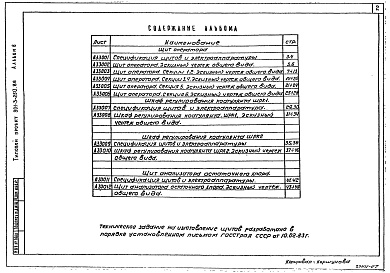 Состав альбома. Типовой проект 901-3-250.88Альбом 6 Задание заводу-изготовителю