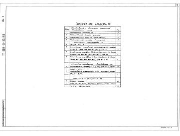 Состав альбома. Типовой проект 902-5-53.88Альбом 1 Пояснительная записка    Технология производства    Отопление и вентиляция    