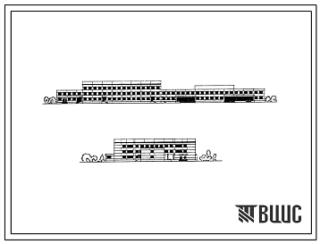 Типовой проект 252-1-86с Главный корпус участковой больницы на 150 коек с поликлиникой на 200 посещений в смену. Для строительства в IV климатическом районе сейсмичностью 7 и 8 баллов.
