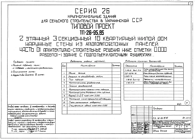 Альбом 0-1 Архитектурно-строительные решения ниже отметки 0.000. Раздел 01-1 Здание с подпольем и ленточными фундаментами