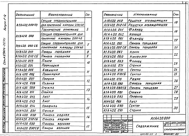 Выпуск 1-4 Соединительная секция для приточной камеры 2ПК40. Рабочие чертежи