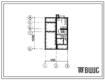 Типовой проект П-5-10(141-210-30(1.2)) Бытовые помещения в подвале жилого дома двухэтажного 1-квартирного с квартирой в двух уровнях 5б, (убежище на 10 человек, размеры убежища 10,2м на 7,2м, режимы вентиляции 1,2).