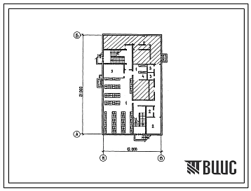 Типовой проект П-2(П-4)-178(816-1-131.87) Бытовые помещения в подвале специализированного цеха по ремонту шасси тракторов типа К-701с, (убежище на 178 человек, размеры убежища 21м на 12м, режимы вентиляции 1,2).