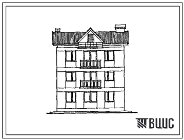 Типовой проект 123-17-153с.13.90 3-этажная блок-квартира (левый блок) с 3-комнатными квартирами 3-3-I (для республики Грузия)