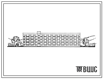 Типовой проект 134-109-3С Четырехэтажный 48-квартирный галерейный дом (однокомнатных 48). Для строительства в 4 строительно-климатическом районе в республиках Закавказья сейсмичностью 7 баллов.