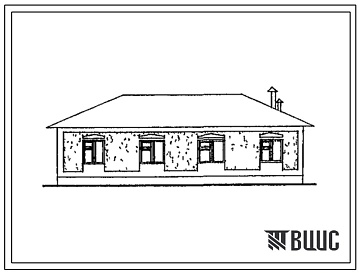 Типовой проект 189-000-745с.13.88 Одноквартирный 4-комнатный жилой дом с глинобитными стенами, усиленными каркасом, для индивидуальных застройщиков (для Таджикской ССР)