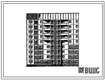 Типовой проект 97-0408м.13.89 Блок-секция 9-этажная 36-квартирная поворотная левая (2-2-3-3) (для строительства в пос. Синегорье и других районах Магаданской области)