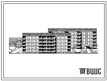 Типовой проект 87-079 Унифицированная пятиэтажная рядовая спаренная блок-секция на 30 квартир Р-2Б.3А.3Б