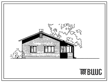 Типовой проект 184-16-18/77 Одноэтажный одноквартирный дом с квартирой типа 3А для строительства в IВ, IIIА, IIIВ климатических подрайонах и во II климатическом районе.