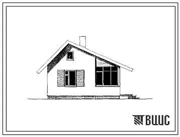 Типовой проект 184-000-197 Двухкомнатный летний садовый домик. Площадь, м2: общая 19,6, веранды 9,5