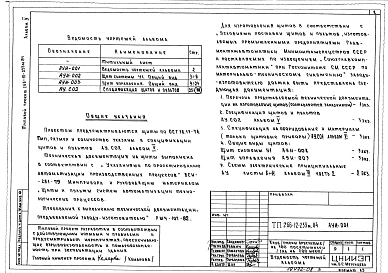 Альбом 5 Автоматизация сантехустройств. Задание заводу на изготовление щитов