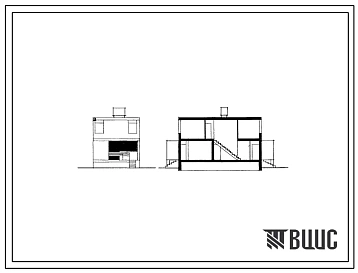 Типовой проект 143-126-1 Двухэтажный дом с пятикомнатной квартирой в двух уровнях с возможностью блокировки. Стены из мелких блоков ячеистого бетона. Для строительства во 2 и 3 строительно-климатических зонах.