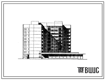 Типовой проект 108-030/1 Девятиэтажная блок-секция спаренная на 79 квартир (однокомнатных 1Б-29, двухкомнатных 2Б-46, трехкомнатных 3Б-2, пятикомнатных 3Б-2, пятикомнатных 5Б-2) со встроено-пристроенным промтоварным магазином. Для строительства в 1В, 2Б,