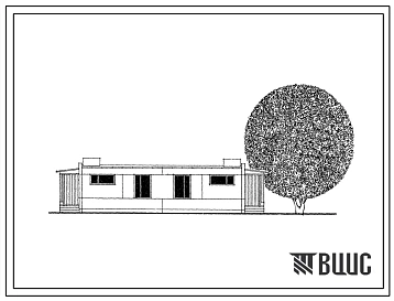 Типовой проект 181-53-45сп 1-этажный 2-квартирный блокированный жилой дом с 2-комнатными квартирами.