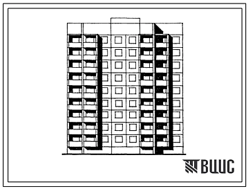 Типовой проект 91-050.13.86 Блок-секция рядовая 9-этажная 36-квартирная 1Б-2Б-3Б-4Б для Белгородской области