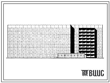 Типовой проект 161-105-43с/1 Девятиэтажное общежитие на 590 мест для рабочих и служащих. Для строительства в 3 климатическом районе Киргизской ССР сейсмичностью 8 баллов.