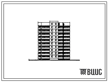 Типовой проект 138-050c.13.89 Блок-секция 10-этажная 40-квартирная торцевая правая 4-1-2-3 (для Кабардино-Балкарской АССР)