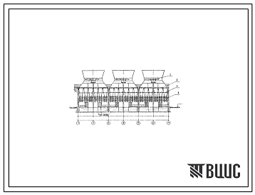 Типовой проект  901-6-93с.86 Градирня трехсекционная с вентиляторами 2ВГ70 капельная с секиями площадью 192 кв.м со стальным каркасом