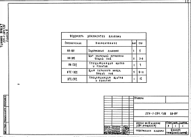 Альбом 3  Чертежи общего вида щита автоматики    