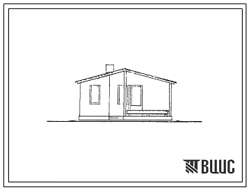 Типовой проект 183-000-54с Одноэтажный однокомнатный садовый летний домик. Для строительства в 3Б, 4Б и 4В климатических подрайонах сейсмичностью 7 и 8 баллов