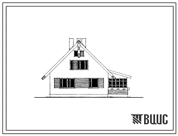 Типовой проект 144-16-94.86 Мансардный жилой дом с четырехкомнатной квартирой. Для государственного строительства в сельской местности