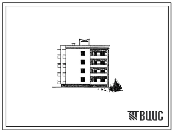 Типовой проект 114-89-30/1 Четырехэтажный односекционный 12-квартирный жилой дом с квртирами 1Б-2Б-3Б.
