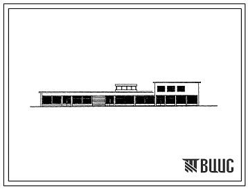 Типовой проект 274-30-39 Торговый центр. Тип 1 (Столовая на 35 мест. Магазин на 4 рабочих места. Комбинат бытового обслуживания с гостиницей на 7 мест). Для строительства во 2 строительно-климатической зоне.