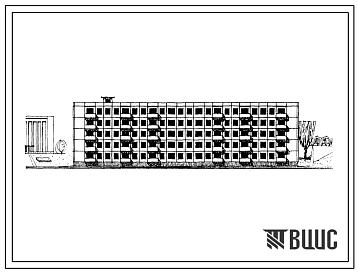 Типовой проект 1-463Д-28 Пятиэтажный четырехсекционный жилой дом с балконами на 70 квартир (однокомнатных-10, двухкомнатны-30, трехкомнатных-20, четырехкомнатных-10).