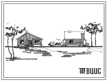 Типовой проект 184-89-58/1 Одноэтажный жилой дом с трехкомнатной квартирой типа 3Б (шифр БКС-4). Для строительства во 2В климатическом подрайоне Белорусской ССР