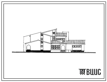 Типовой проект 264-12-315.13.91 Комплекс культурно-бытового обслуживания (тип 3) блок А. Клуб на 225 посетителей (зал на 150 мест) с административными помещениями. Кафе на 25 мест