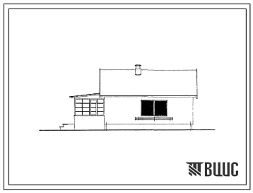 Типовой проект 185-31-30 Одноквартирный двухкомнатный дом со стенами из местных материалов для Крыма и других южных областей УССР.