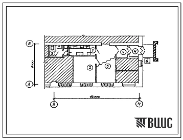 Типовой проект П-5-15(503-1-87 13 91) Помещения гаража на 10 грузовых автомобилей с закрытой стоянкой (стены из кирпича), (убежище на 15 человек, размеры убежища 12м на 6м, режимы вентиляции 1,2,3).