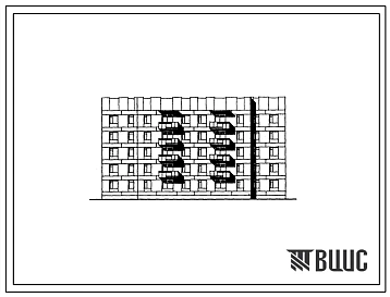 Типовой проект 174-014с.85 Блок-секция 5-этажная 2-секционная 30-квартирная рядовая-торцевая 2А.2Б.2Б-2А.2Б.2Б