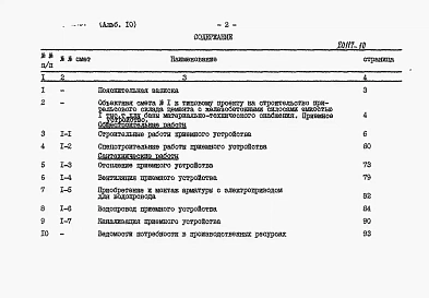 Альбом 10 Сметы на строительную часть приемного устройства